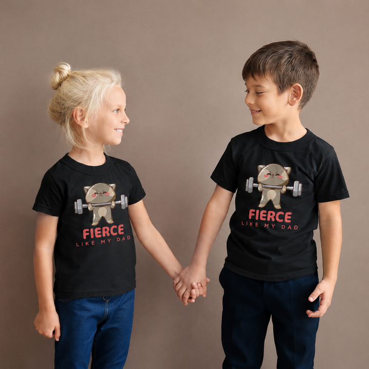 Fierce Like My Dad Kids 100% Cotton T-Shirt