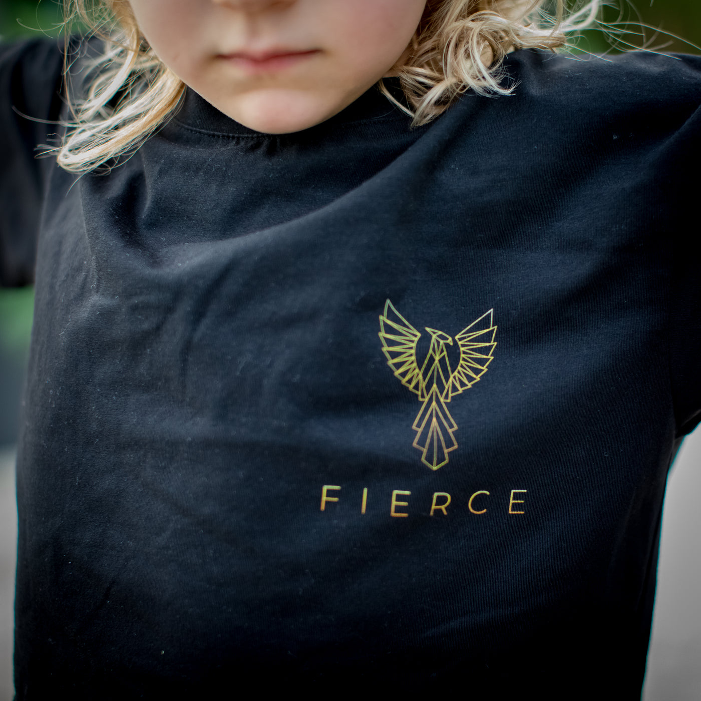 Fierce Phoenix Logo Kid's Crop T-Shirt