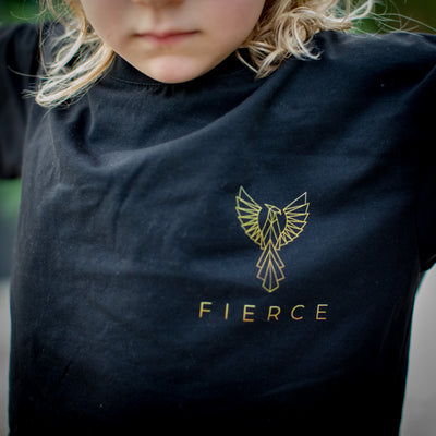 Fierce Phoenix Logo Kid's Crop T-Shirt