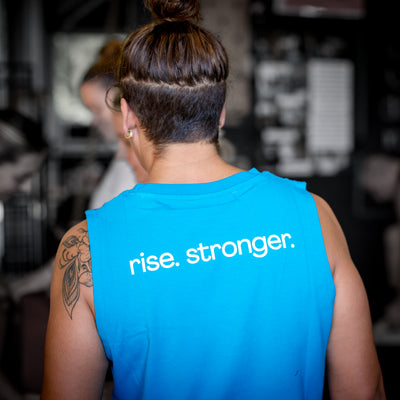 Limited Edition Ladies Crop Singlet in Blue