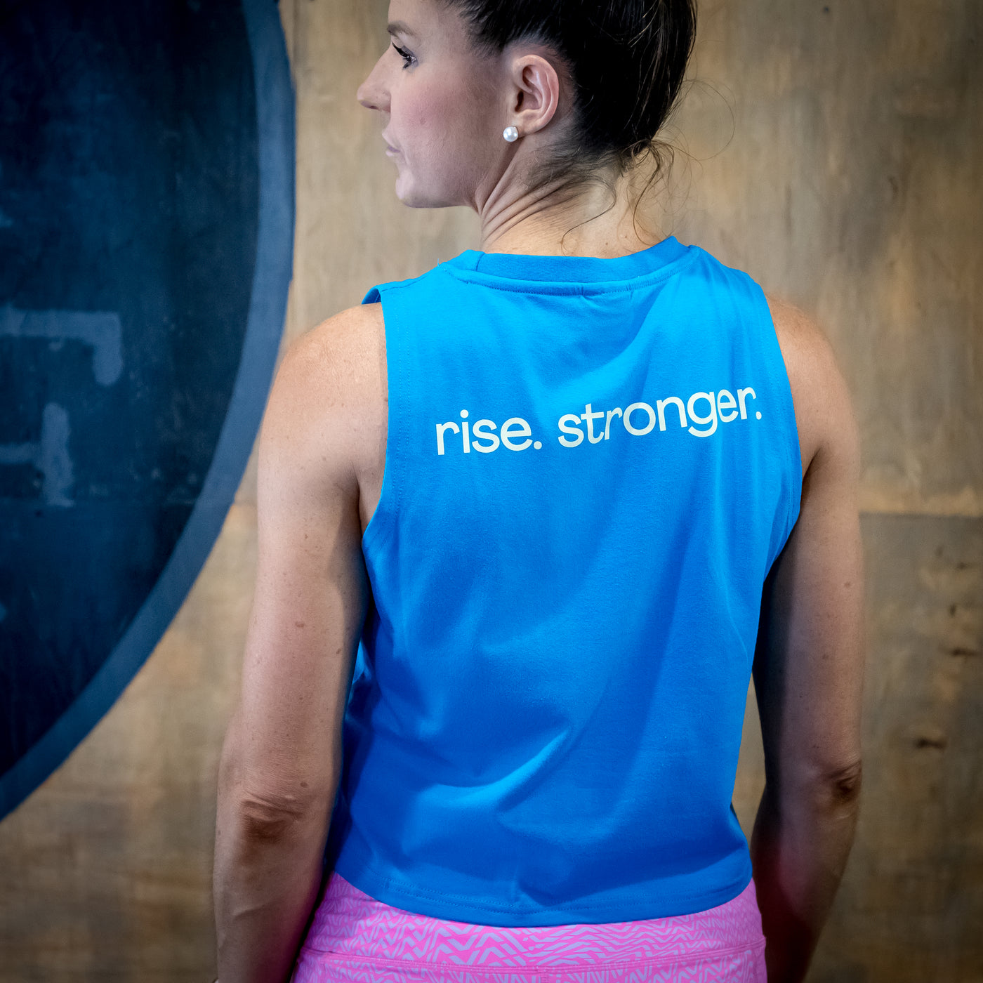 Limited Edition Ladies Crop Singlet in Blue