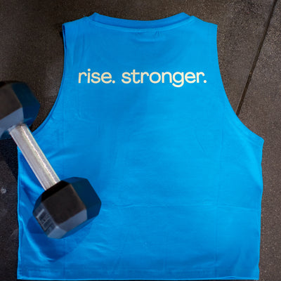 Limited Edition Ladies Crop Singlet in Blue