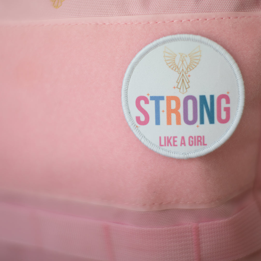 Strong Like a Girl Round Velcro Patch (6cm)