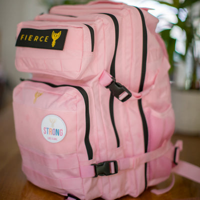 Fierce Phoenix Tactical CrossFit Backpack – Strong Like a Girl in Blush Ember - Limited Edition