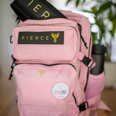 Fierce Phoenix Tactical CrossFit Backpack – Strong Like a Girl in Blush Ember - Limited Edition
