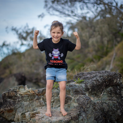 Strong Like My Mum Kids 100% Cotton T-Shirt