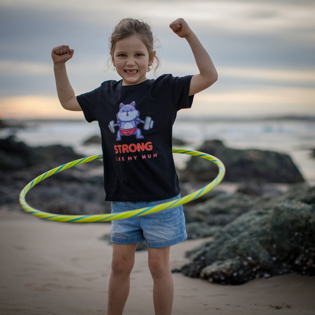 Strong Like My Mum Kids 100% Cotton T-Shirt