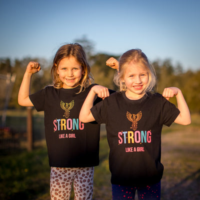 Strong Like a Girl Kids 100% cotton tee