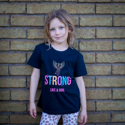 Strong Like a Girl Kids 100% cotton tee